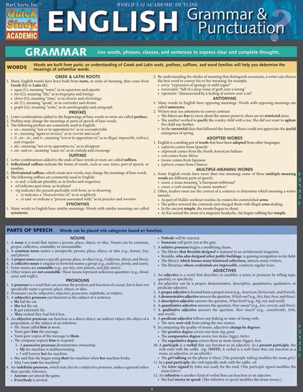 ENGLISH GRAMMAR AND PUNCTUATION