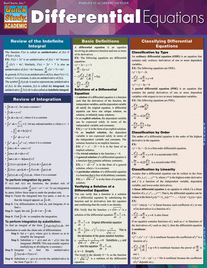 DIFFERENTIAL EQUATIONS
