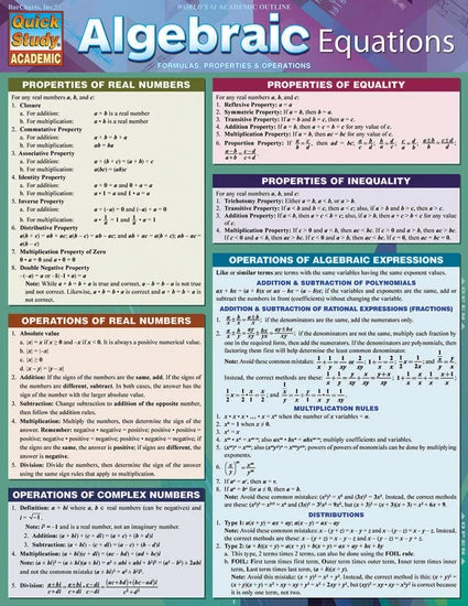 ALGEBRAIC EQUATIONS