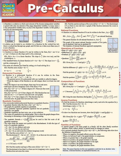 PRE-CALCULUS