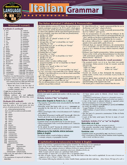 ITALIAN GRAMMAR