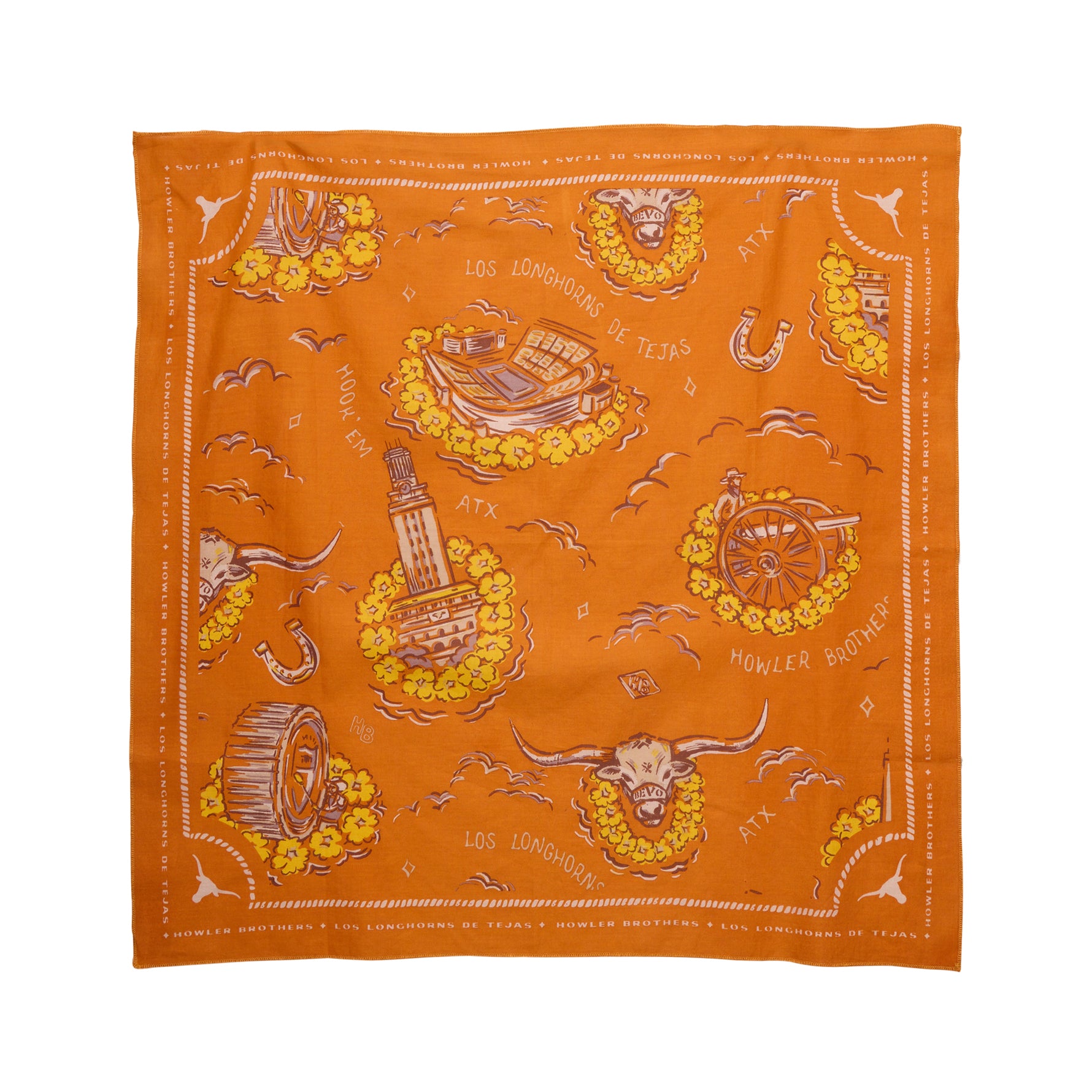 Howler Bros Los Longhorns De Tejas Bandana