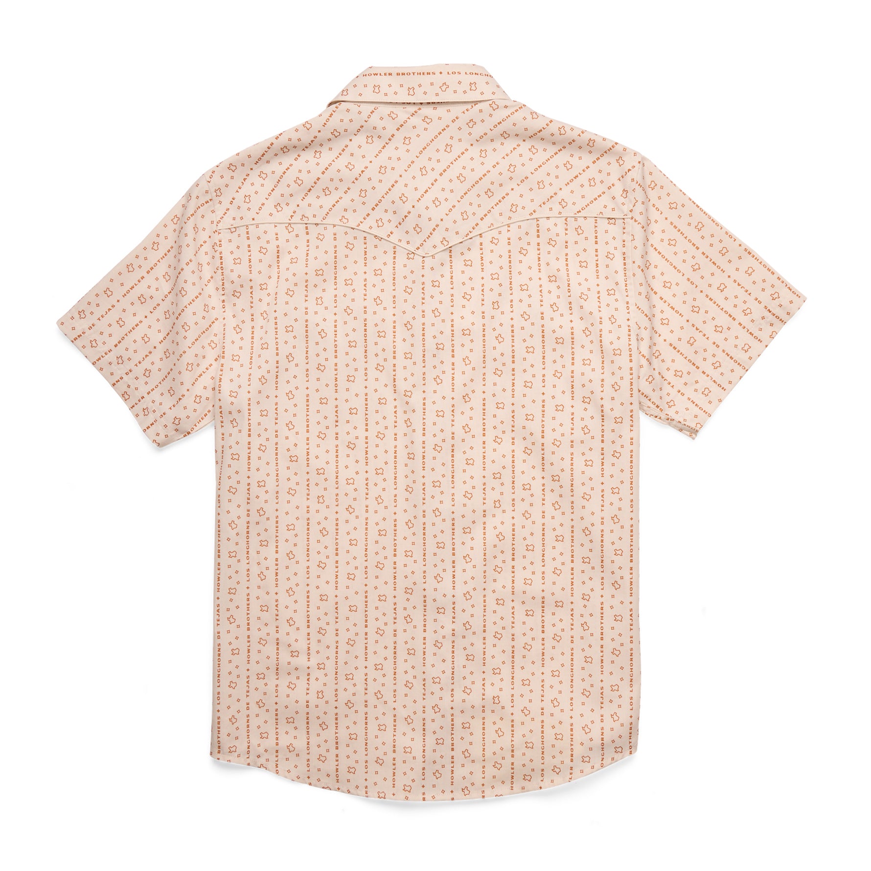 Howler Bros Los Longhorns De Tejas Stripe H-Bar B Short Sleeve Snapshirt