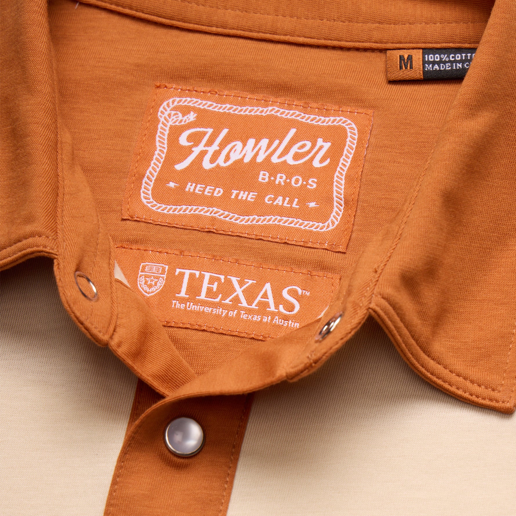 Howler Bros Los Longhorns De Tejas Ranchero Bevo on Back Polo