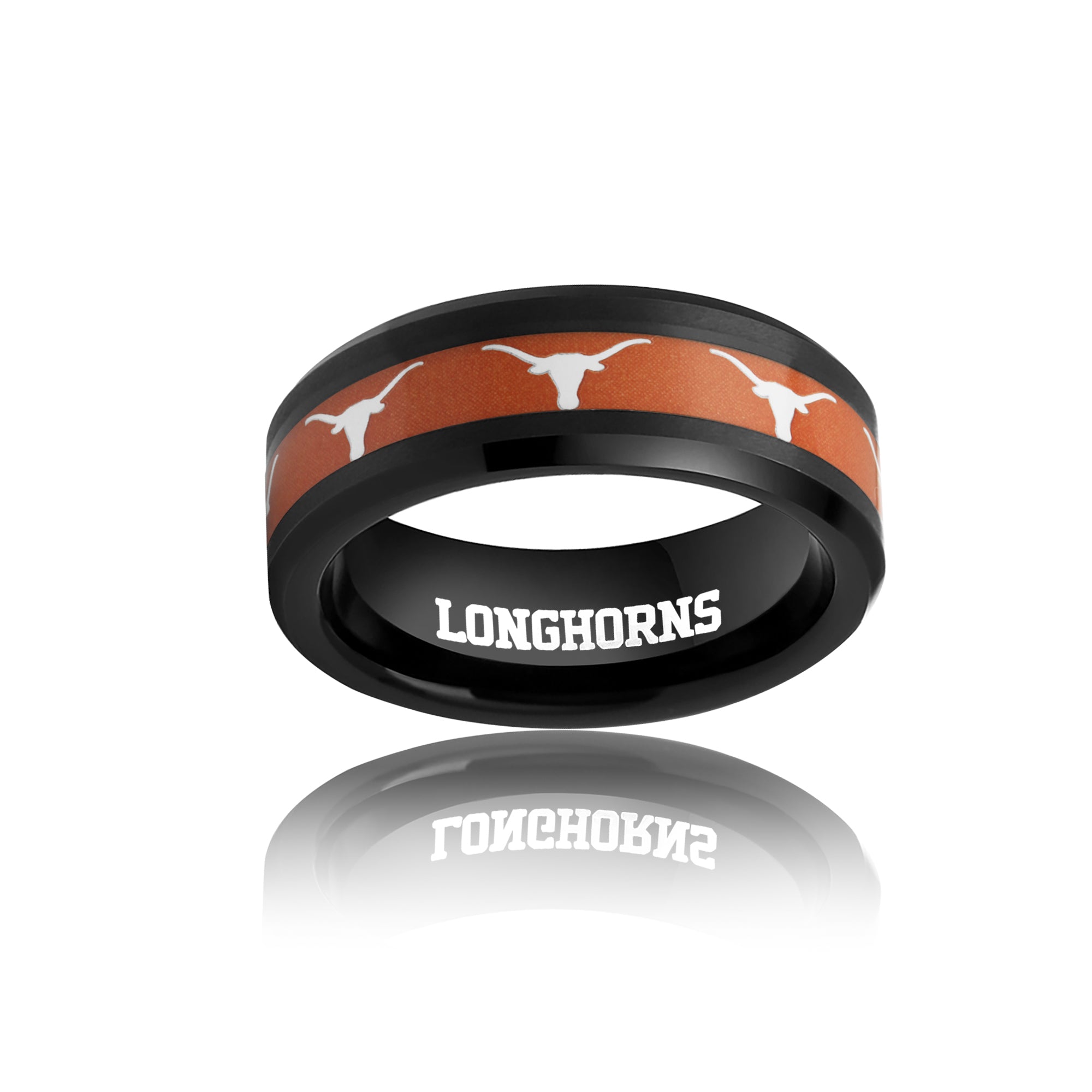 Texas Longhorns FanDrip Mens Tungsten Steerhead Ring