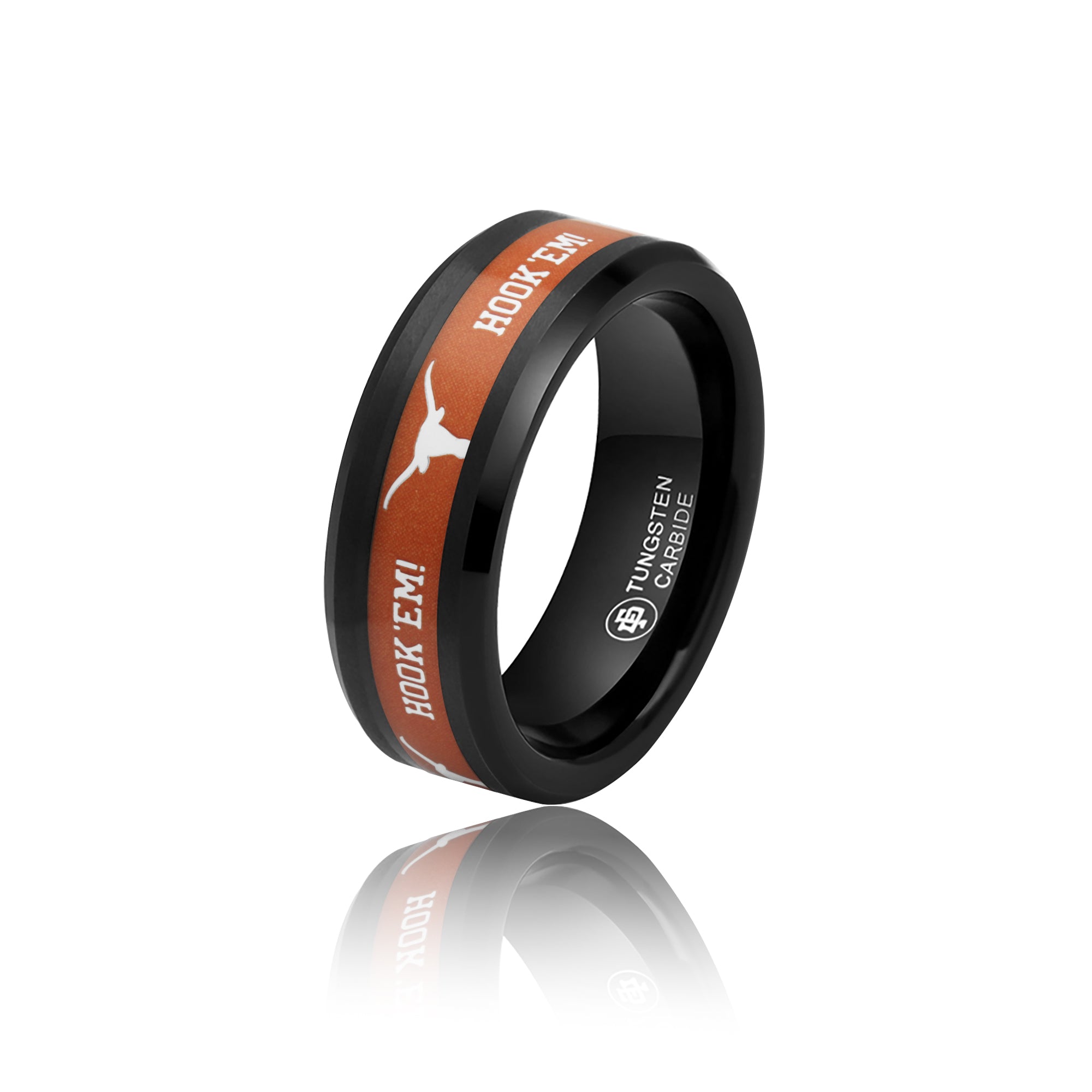 Texas Longhorns FanDrip Men's Hook 'Em Tungsten Ring