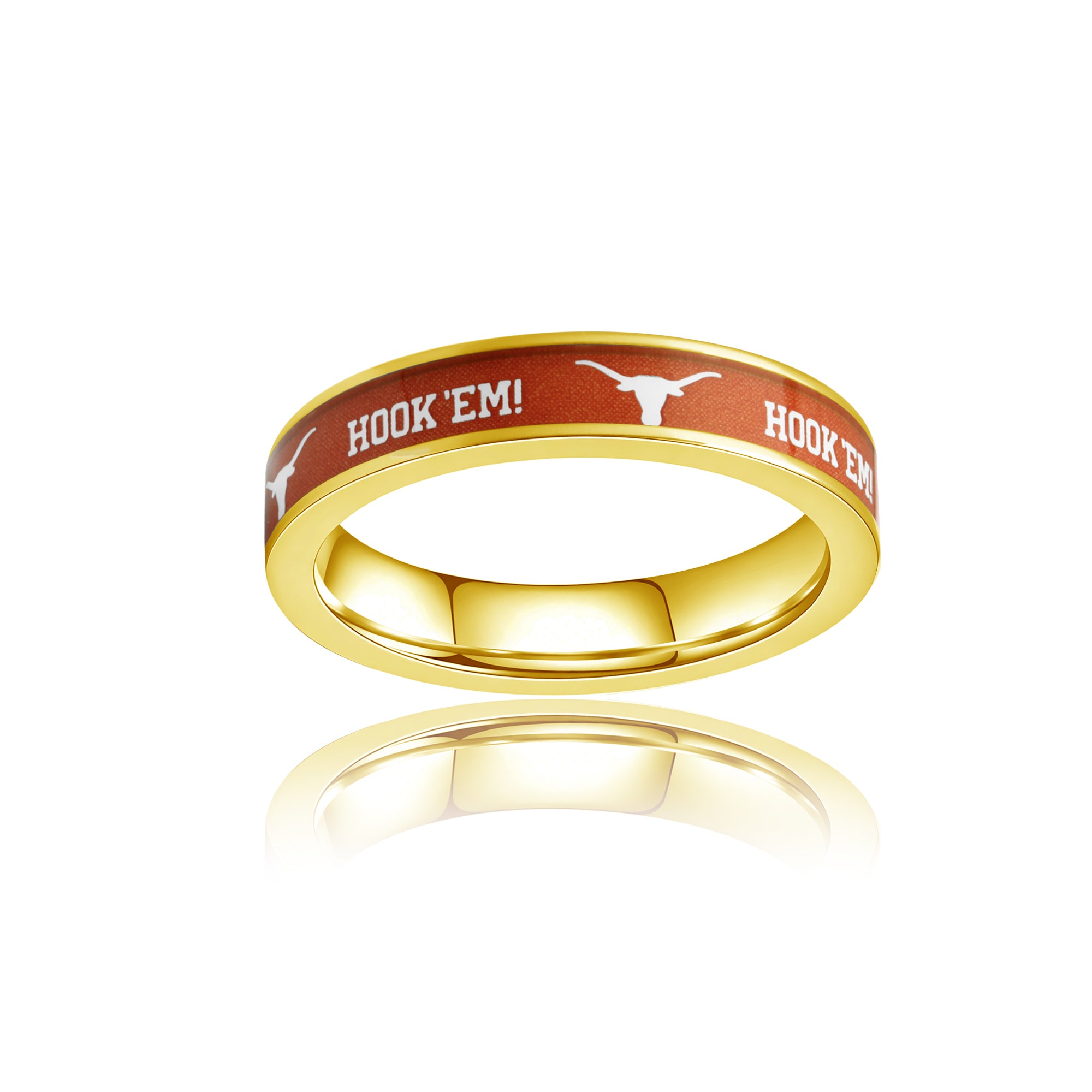 Texas Longhorns FanDrip Women's Stainless Steel Burnt Orange Ring