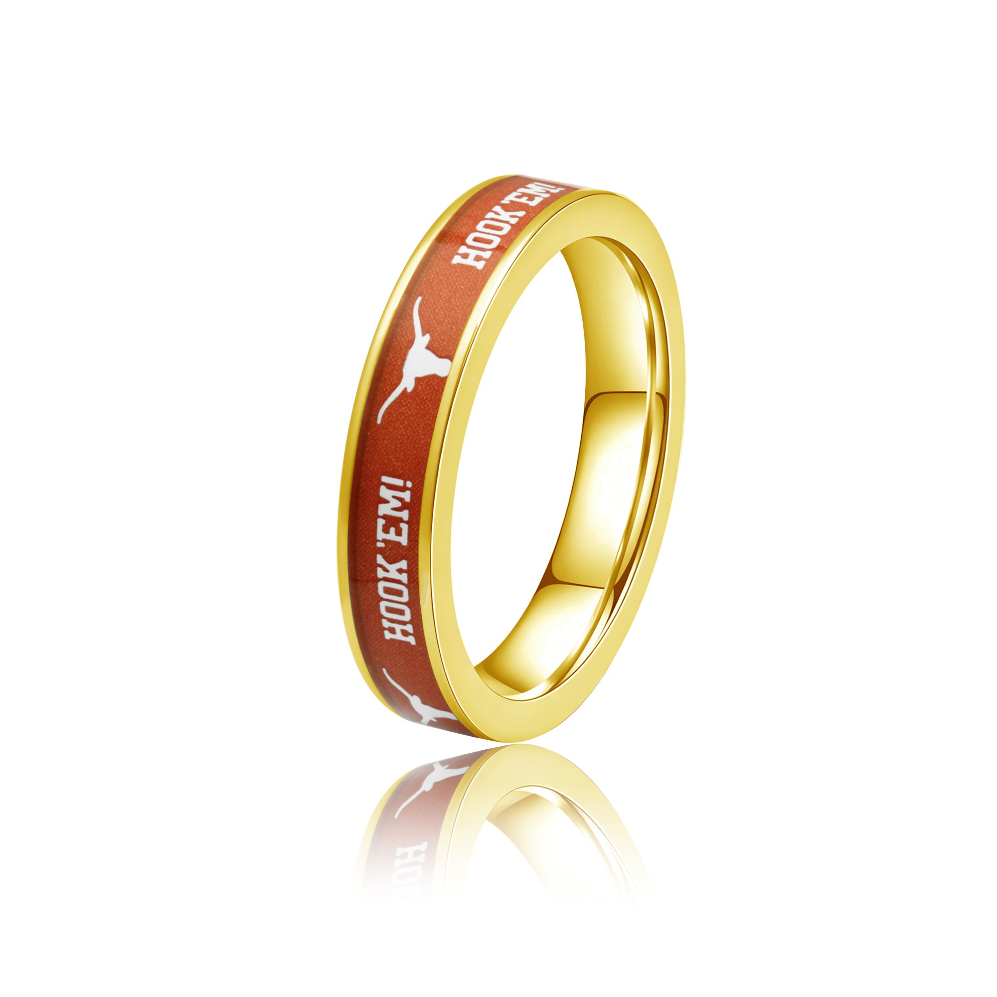 Texas Longhorns FanDrip Women's Stainless Steel Burnt Orange Ring
