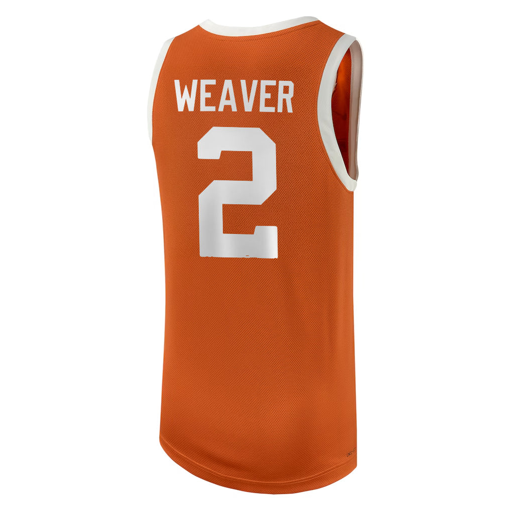 Orange basketball jersey with 'WEAVER' and number '2' on a white background