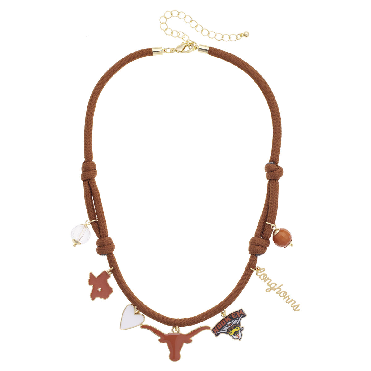 Texas Longhorns Paracord Multi Charm Necklace
