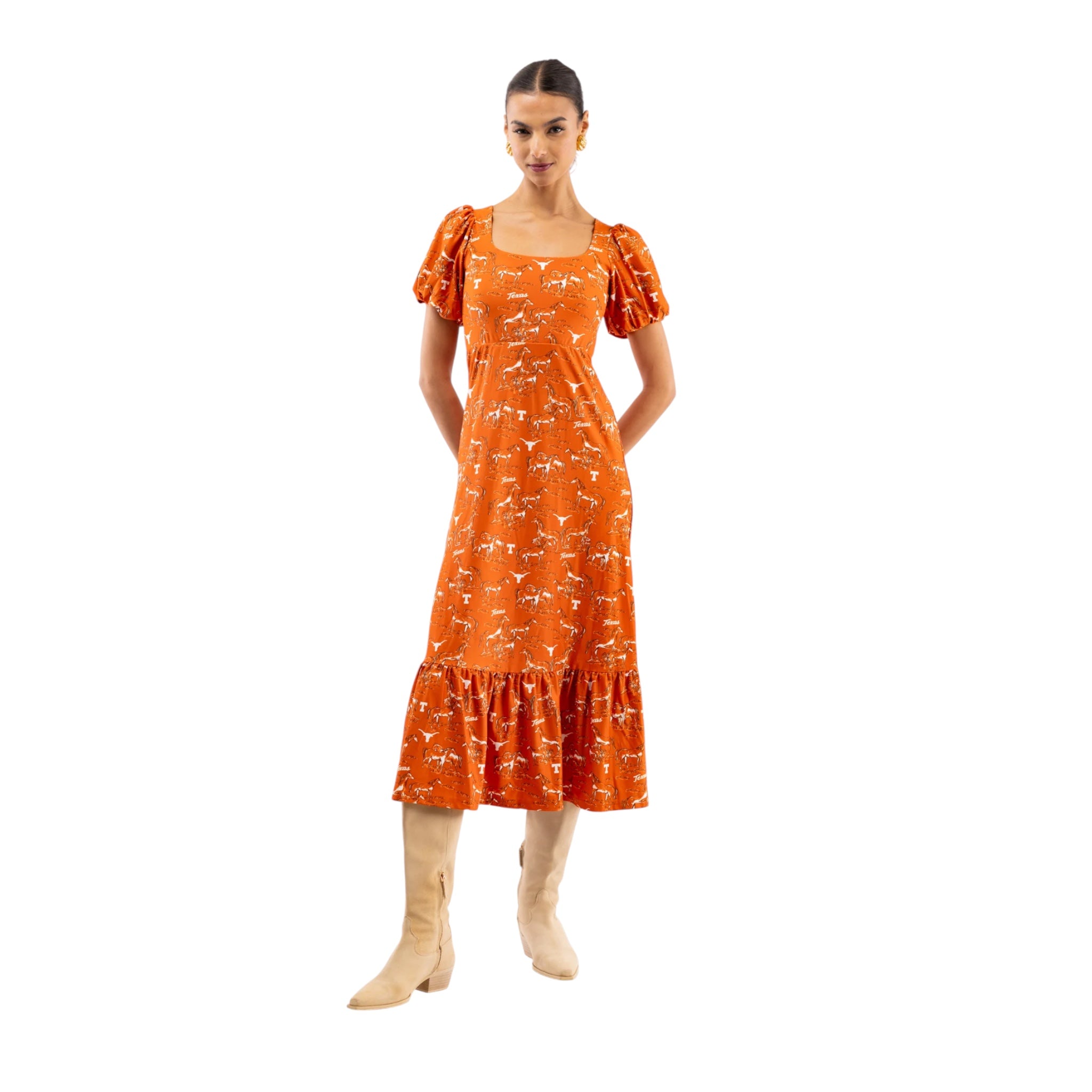 Texas Longhorns Lucy Tailgate Toile Maxi Dress Texas Longhorns Lucy Tailgate Toile Maxi Dress