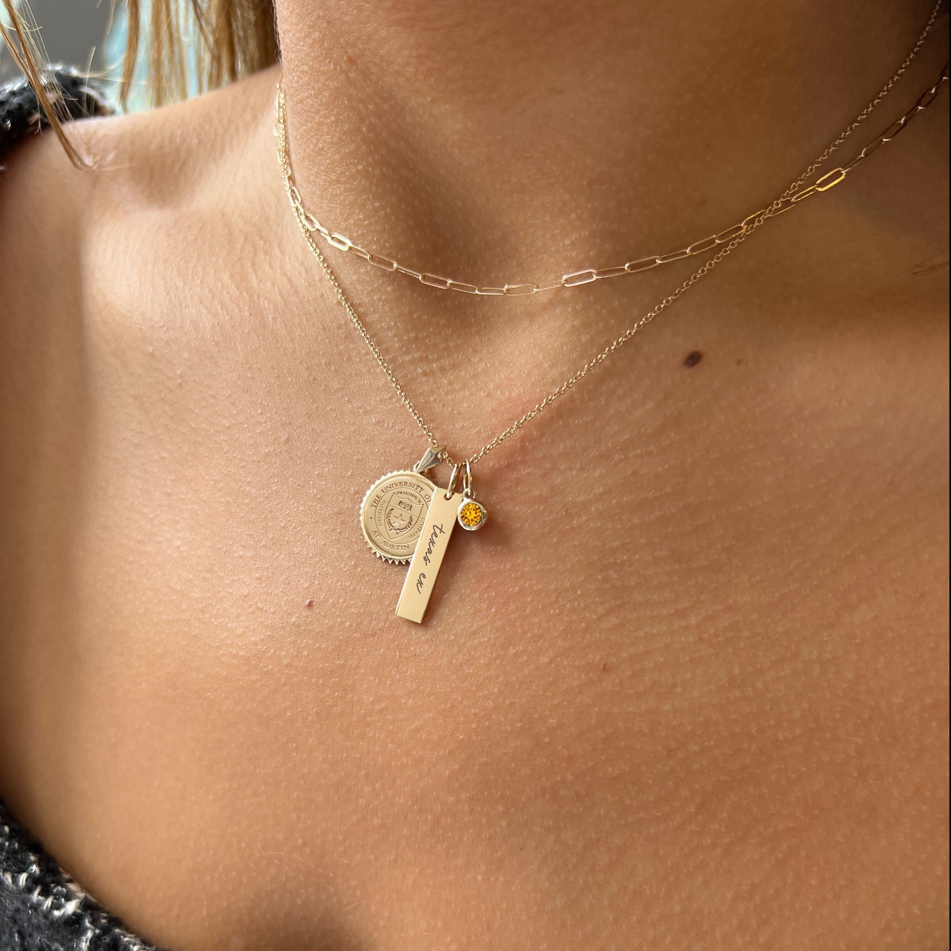 Texas Exes Layering Bar - 14K Gold