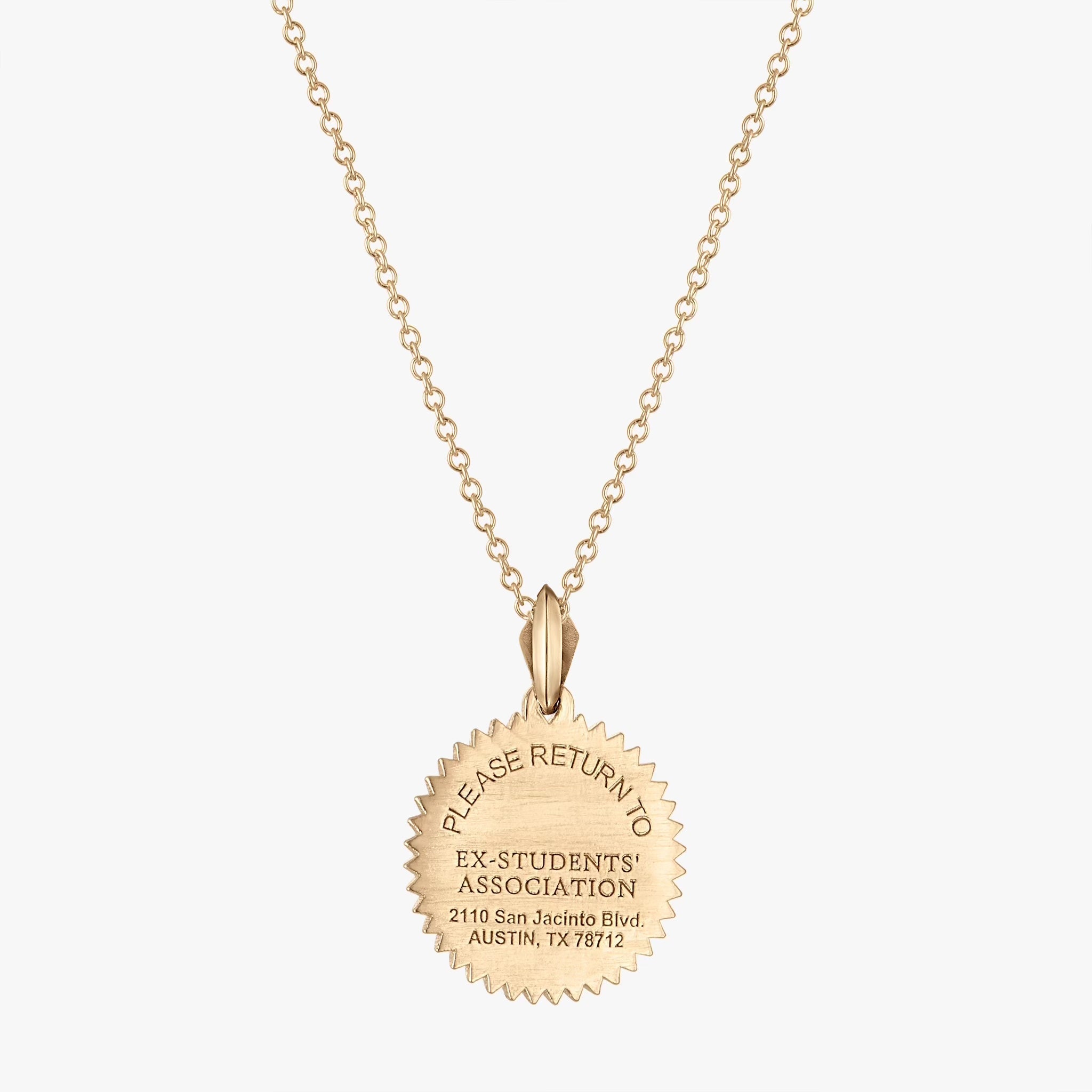 Texas Exes Life Member Sunburst Necklace - Cavan Gold