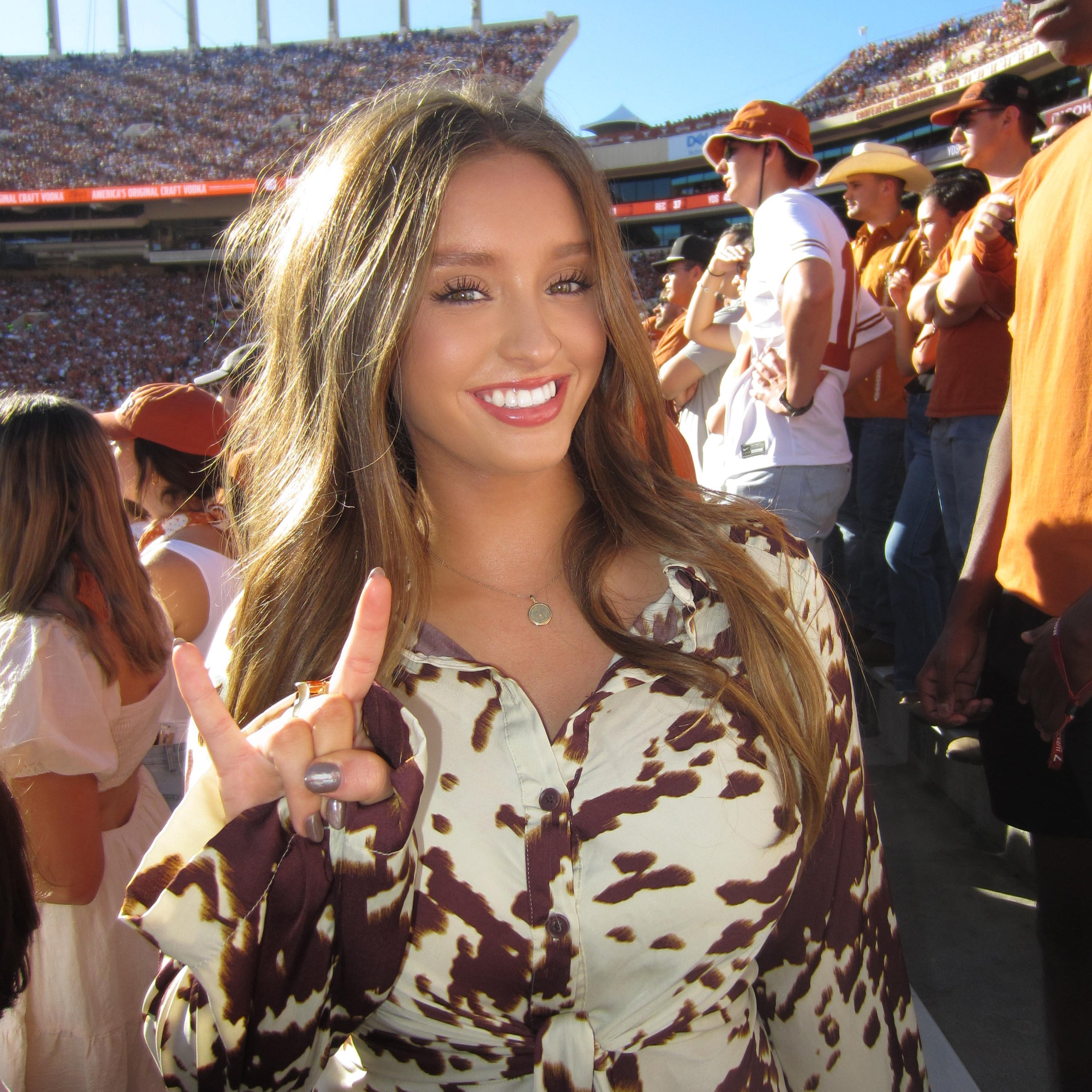 University of Texas Sunburst Crest Necklace