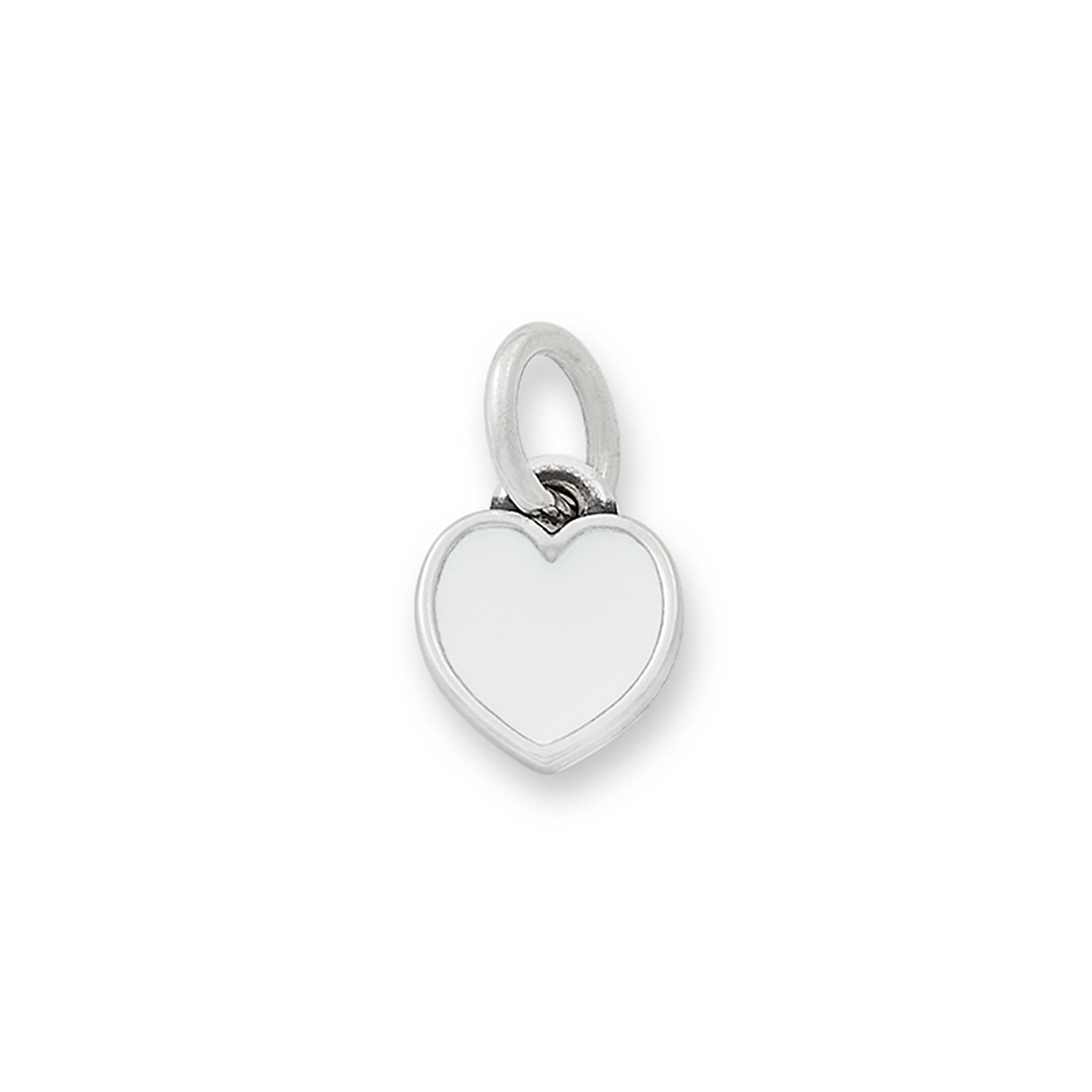 James Avery White Enamel Connected Hearts Charm