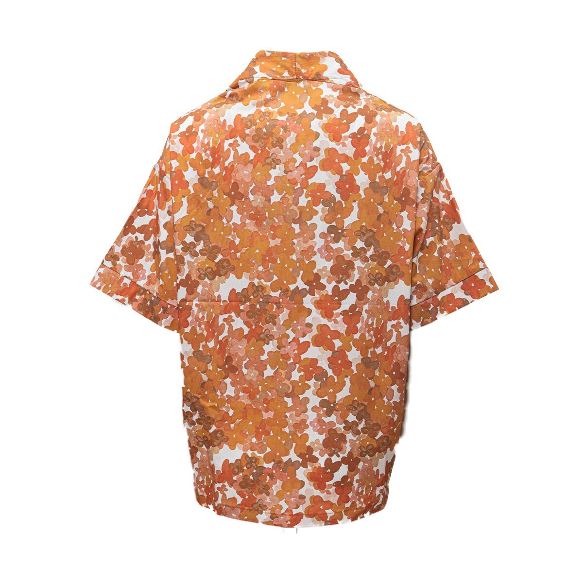 Orange Ditzy Print Kimono Top