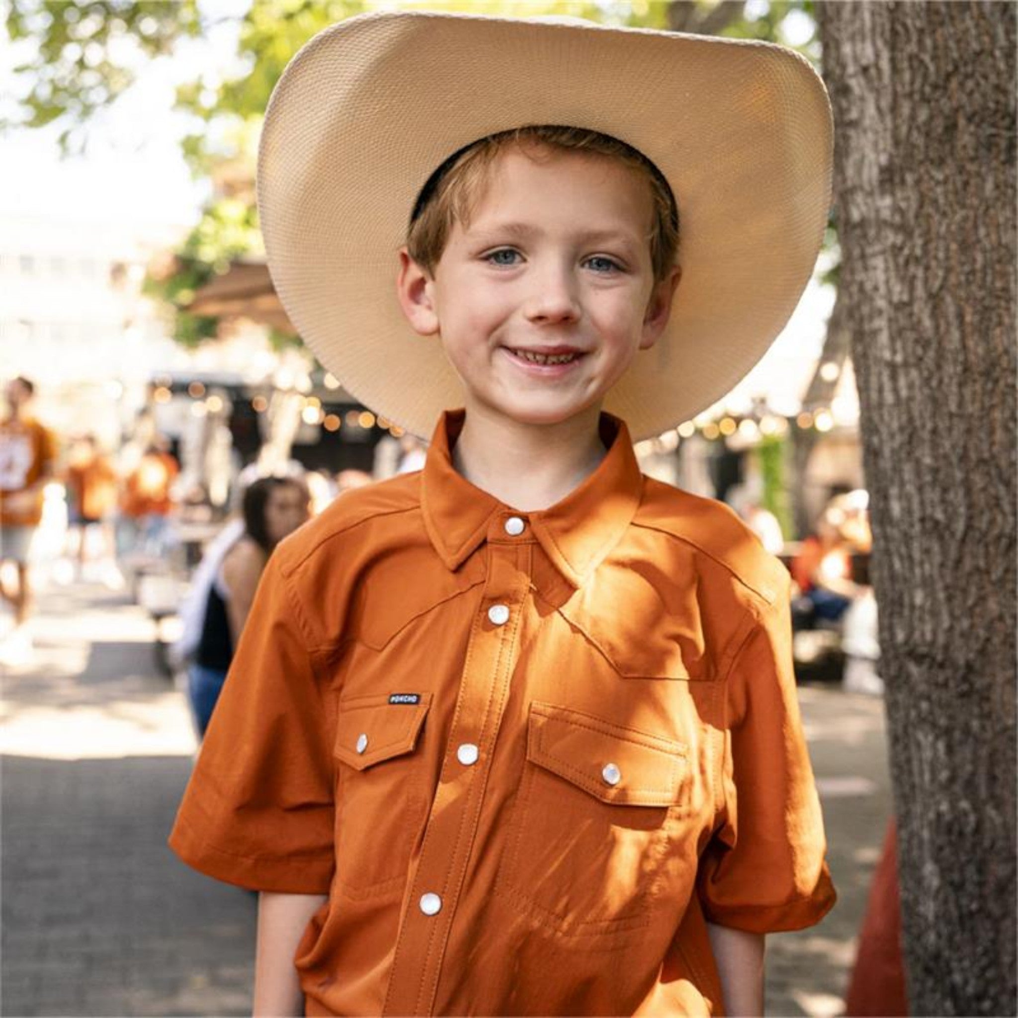 Youth Poncho The Spur Short Sleeve Pearl Snap
