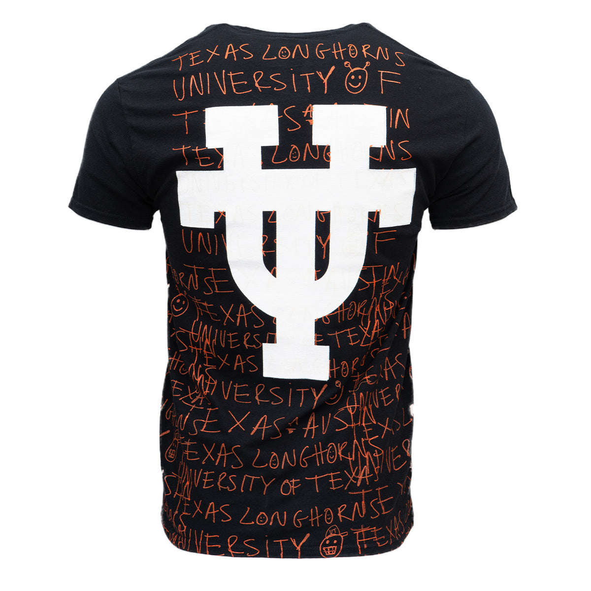 Texas Longhorns Snow Milk Allover Script Tee