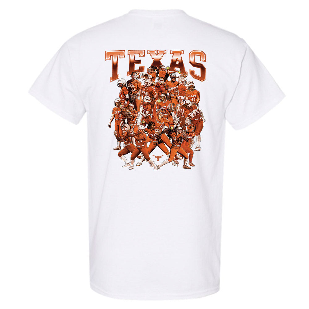 Texas Longhorns NCAA Softball Team Collage T-Shirt