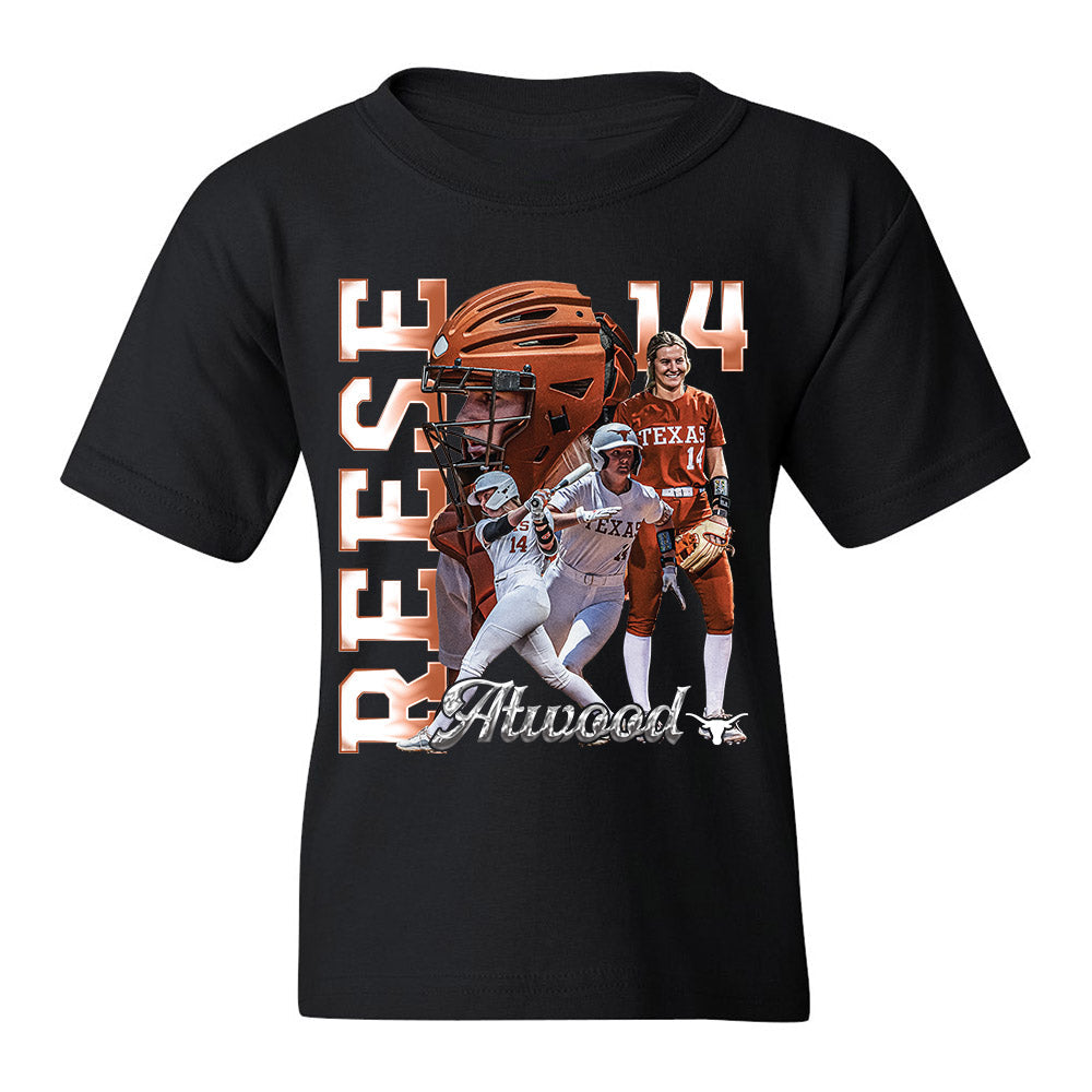 Youth Texas Longhorns NCAA Softball Reese Atwood T-Shirt Player Collage