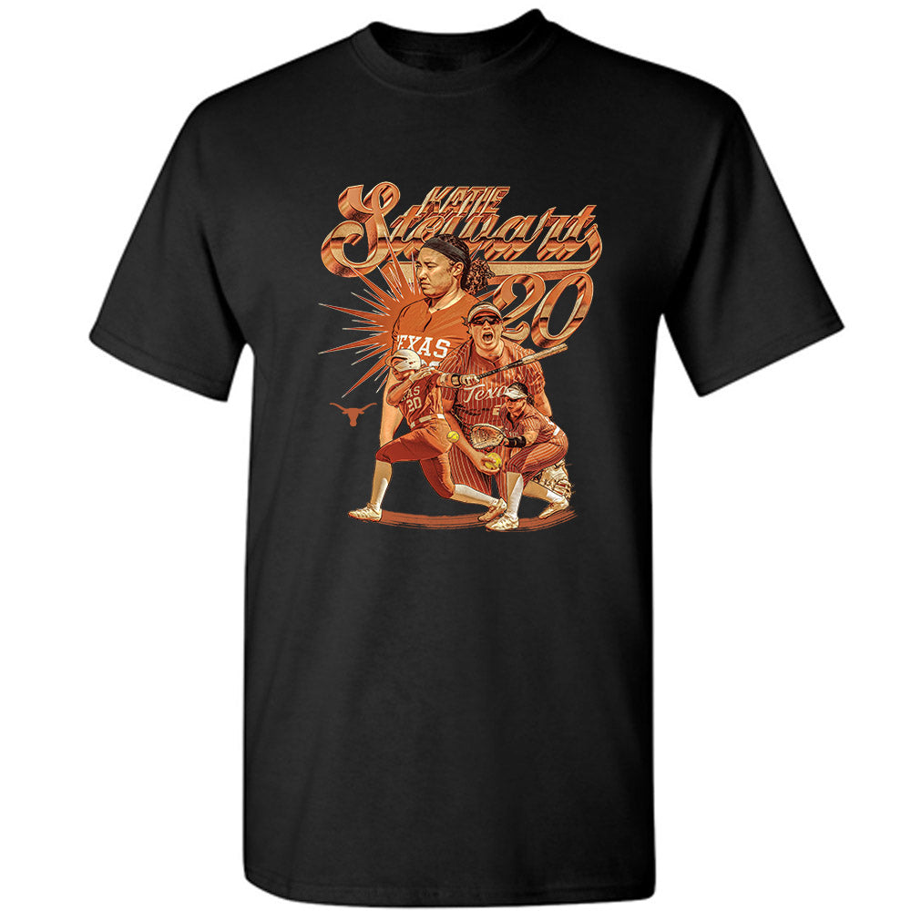 Texas Longhorns NCAA Softball Katie Stewart Player Collage T-Shirt