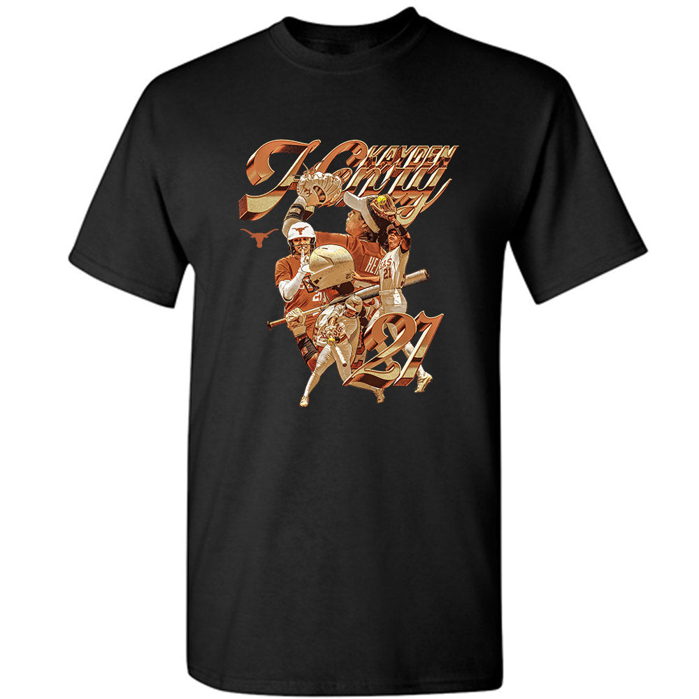 Texas Longhorns NCAA Softball Kayden Henry Player Collage T-Shirt