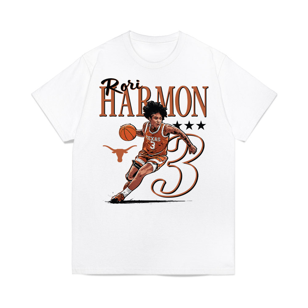 Texas Longhorns NCAA Women's Basketball Rori Harmon Signature Collection Version 1 Collage Premium T-Shirt