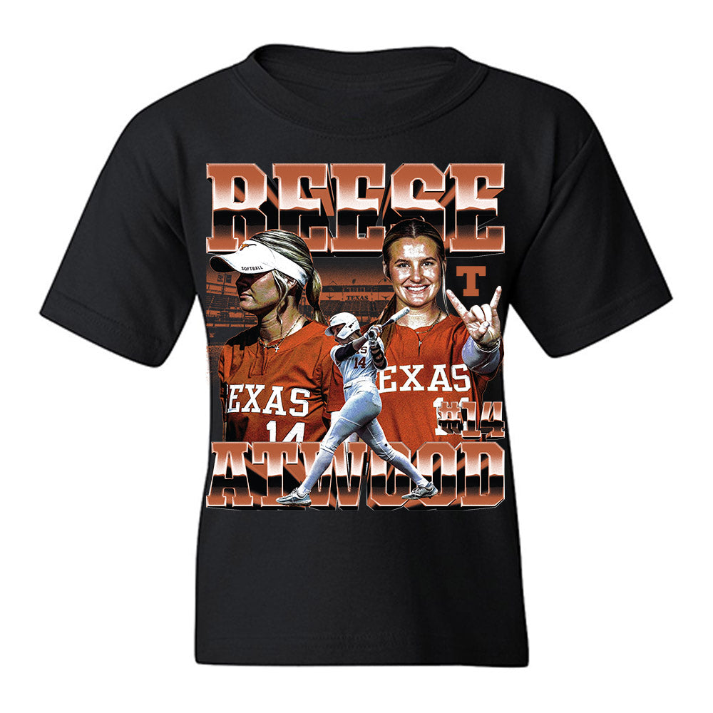 Youth Texas Longhorns NCAA Softball Reese Atwood Collage T-Shirt