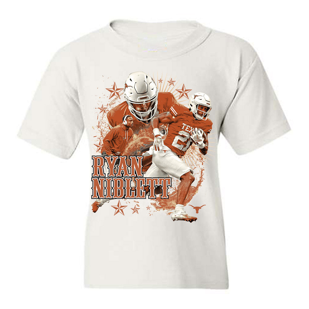 Youth Texas Longhorns NCAA Football Ryan Niblett Collage T-Shirt