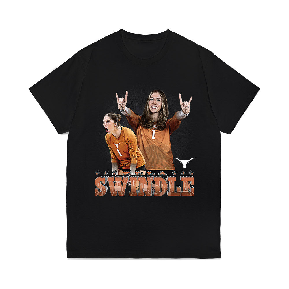 Texas Longhorns NCAA Women's Volleyball Ella Swindle Caricature Comfort Colors T-Shirt