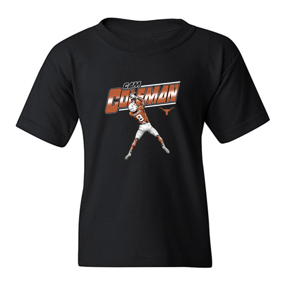 Youth Texas Longorns NCAA Football Cameron Coleman Collage T-Shirt