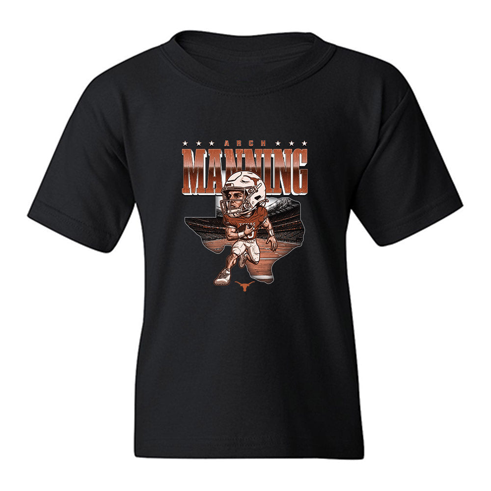 Youth Texas Longhorns NCAA Football Arch Manning Bobble Head T-Shirt