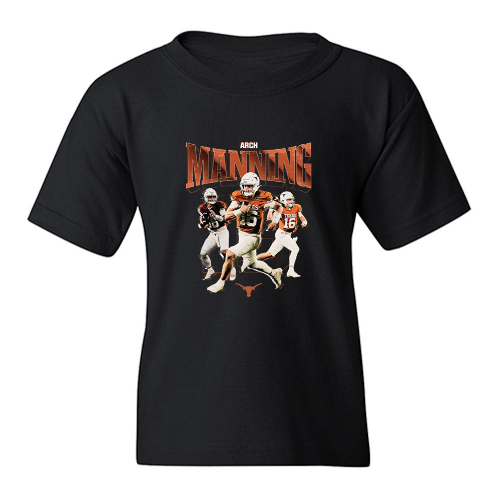 Youth Texas Longhorns NCAA Football Arch Manning Collage T-Shirt