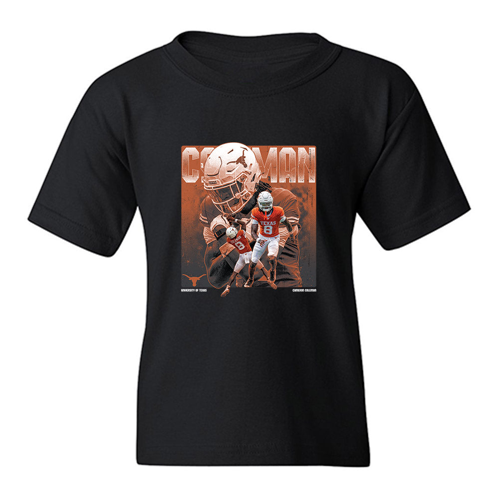 Youth Texas Longhorns NCAA Football Cameron Coleman Collage T-Shirt