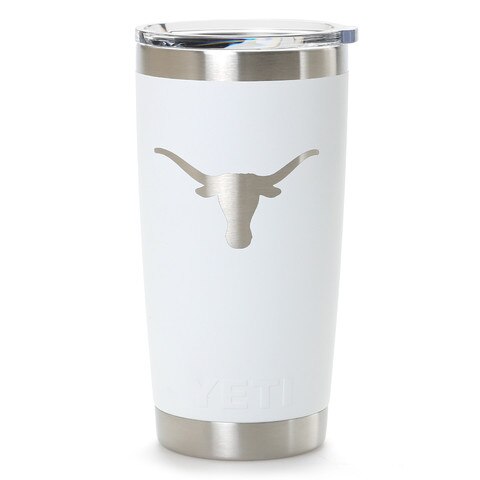 Yeti Texas Longhorns White Rambler Tumbler - 20 oz