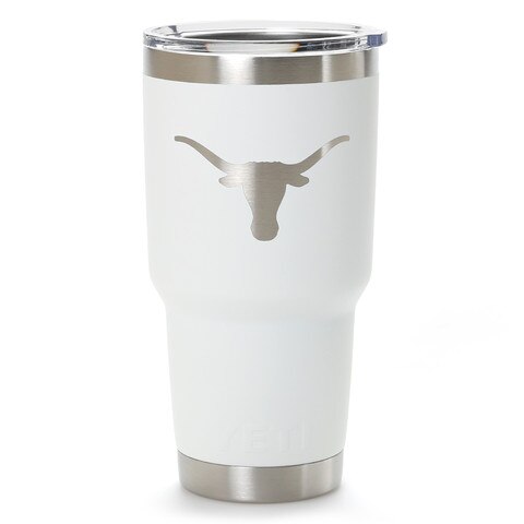 YETI Texas Longhorns White Rambler Tumbler - 30 oz