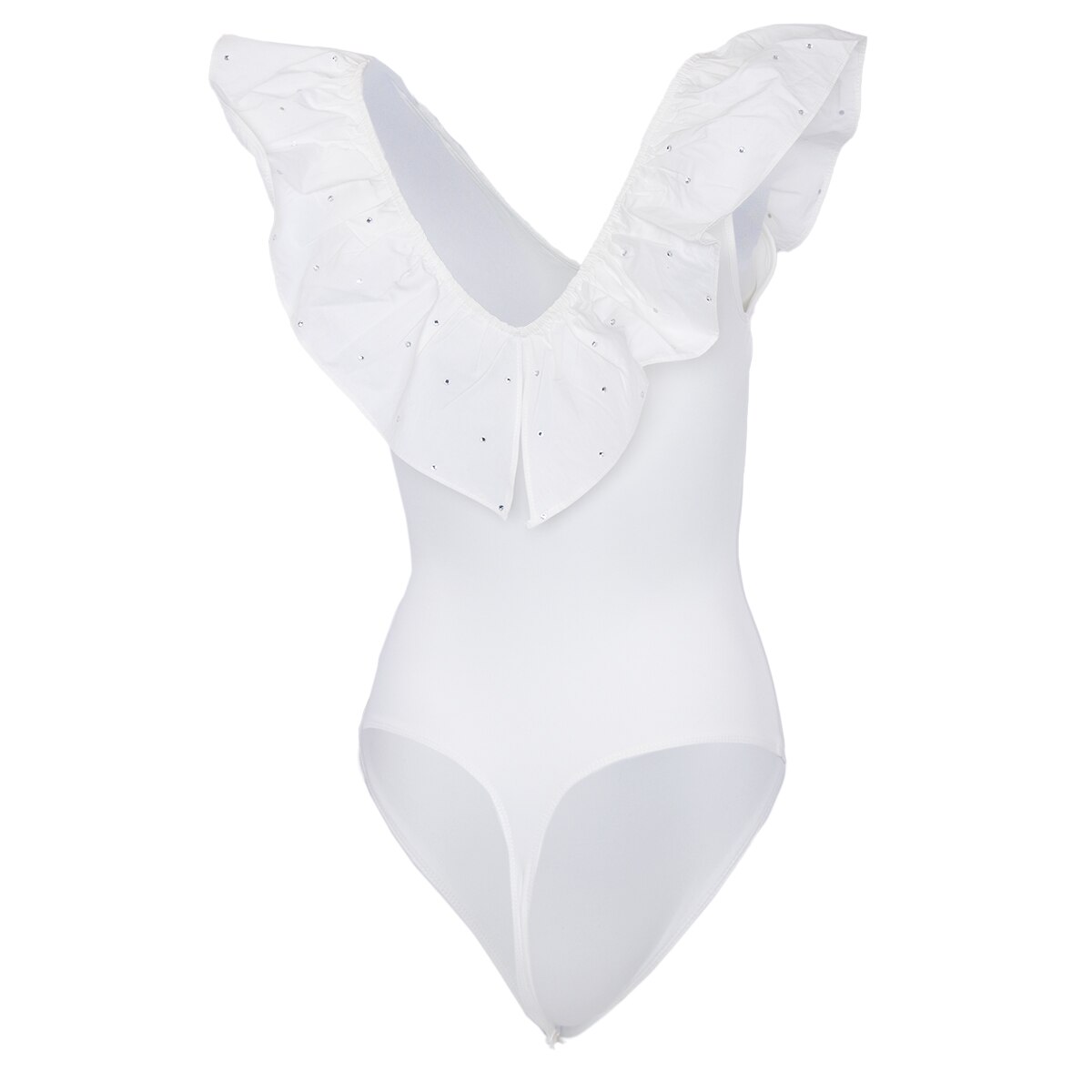 White deals rhinestone bodysuit