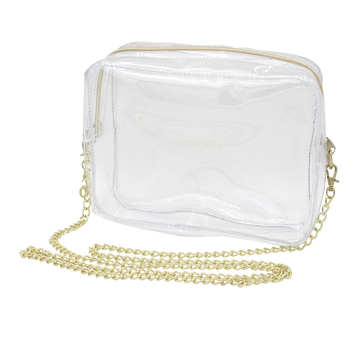 Capri Designs Clear Small Crossbody Bag, Stadium Approved with Team Logo,  NCAA Licensed, PVC Color Accents